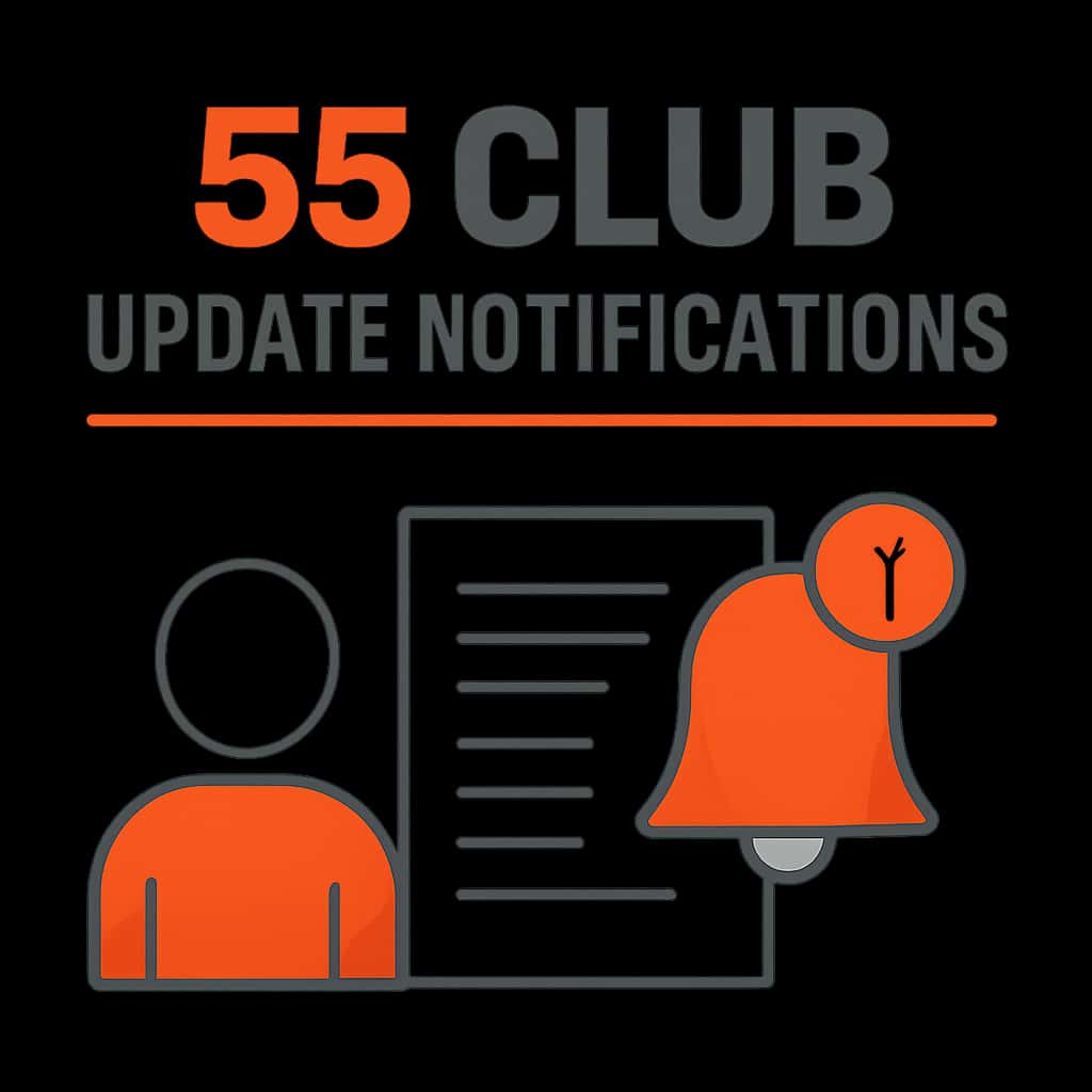 Diagram illustrating the function of 55 Club Update Notifications.