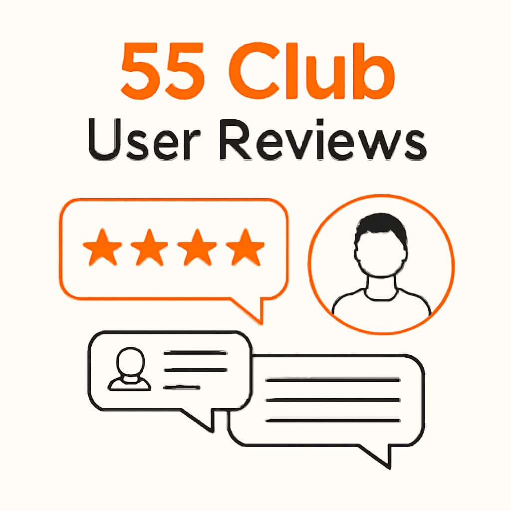Diagram illustrating the key aspects of 55 Club User Reviews.