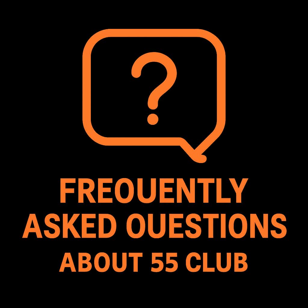 An icon representing Frequently Asked Questions about 55 Club.